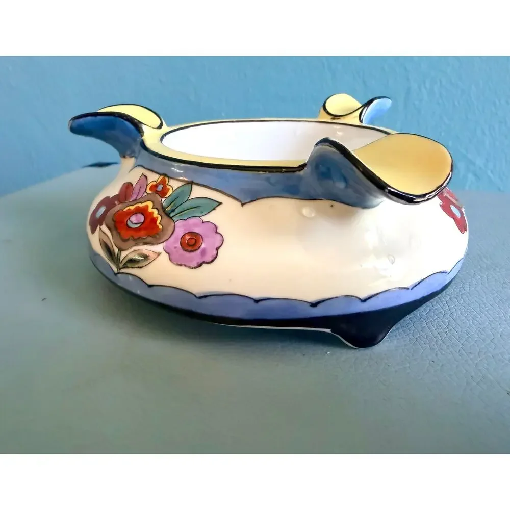Antique 1920s Art Deco Noritake Hand Painted Porcelain Ashtray Collectible